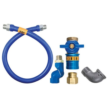 1650BPCFS72 Safety Quik 72in Gas Connector Kit With Swivel MAX And Elbow - 1/2in Diameter